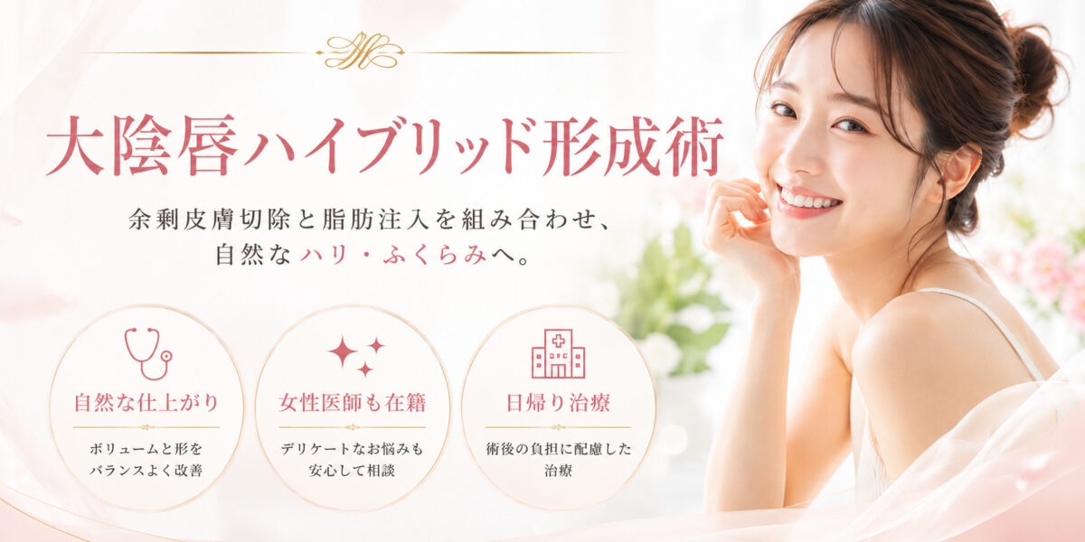 大陰唇ハイブリッド形成術
