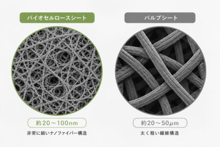シート繊維構造の比較図